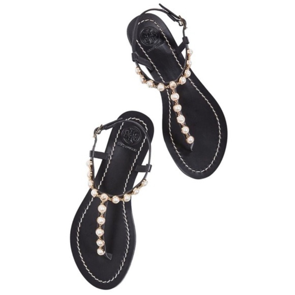 Tory Burch Emmy Pearl Strap Sandals - Picture 2 of 10